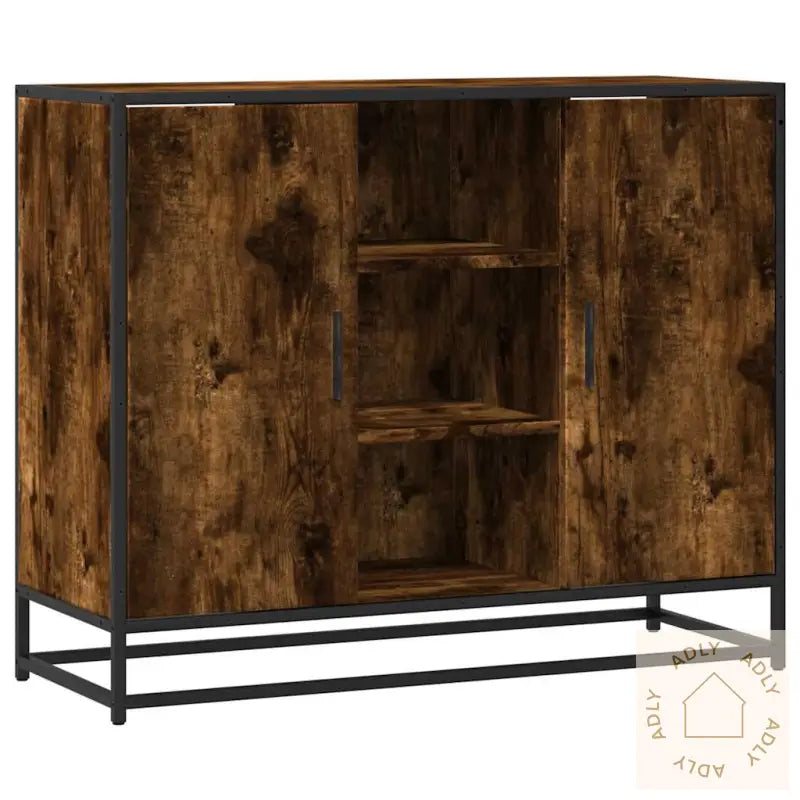 Skjenk Røkt Eik 92X35X76 Cm Konstruert Tre