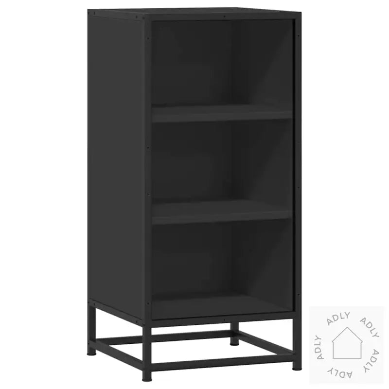 Skjenk Svart 35,5X35X76 Cm Konstruert Tre Og Metall