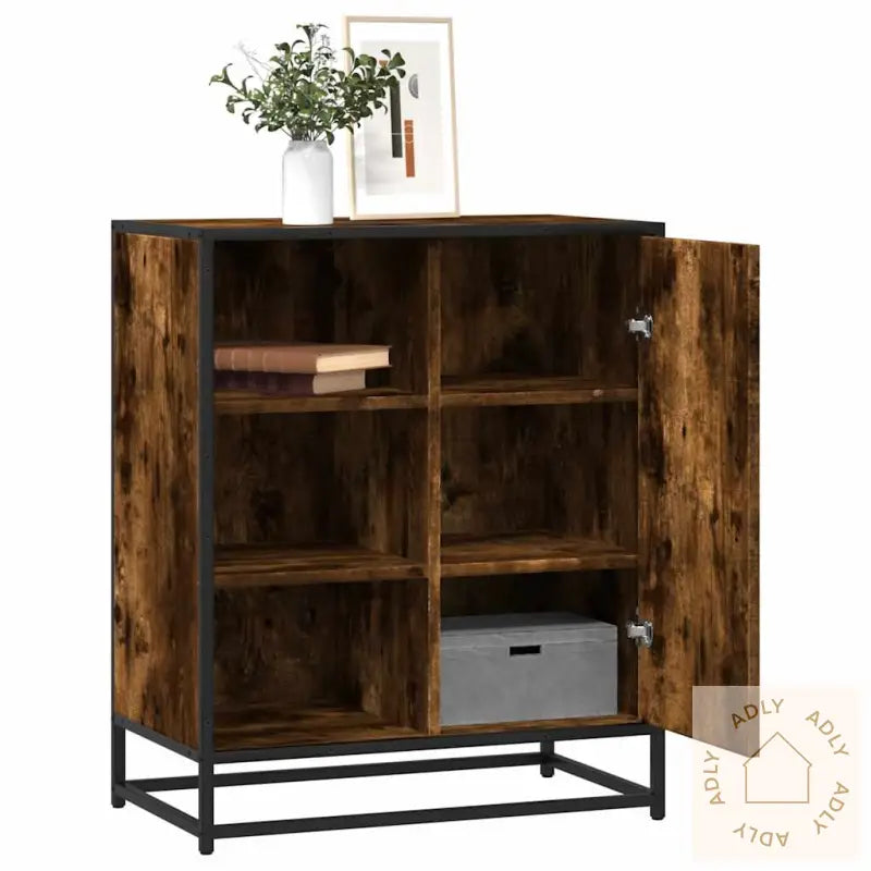 Skjenk Røkt Eik 62X35X76 Cm Konstruert Tre