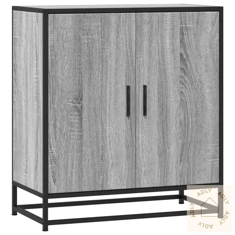 Skjenk Grå Sonoma 68X35X76 Cm Konstruert Tre Og Metall