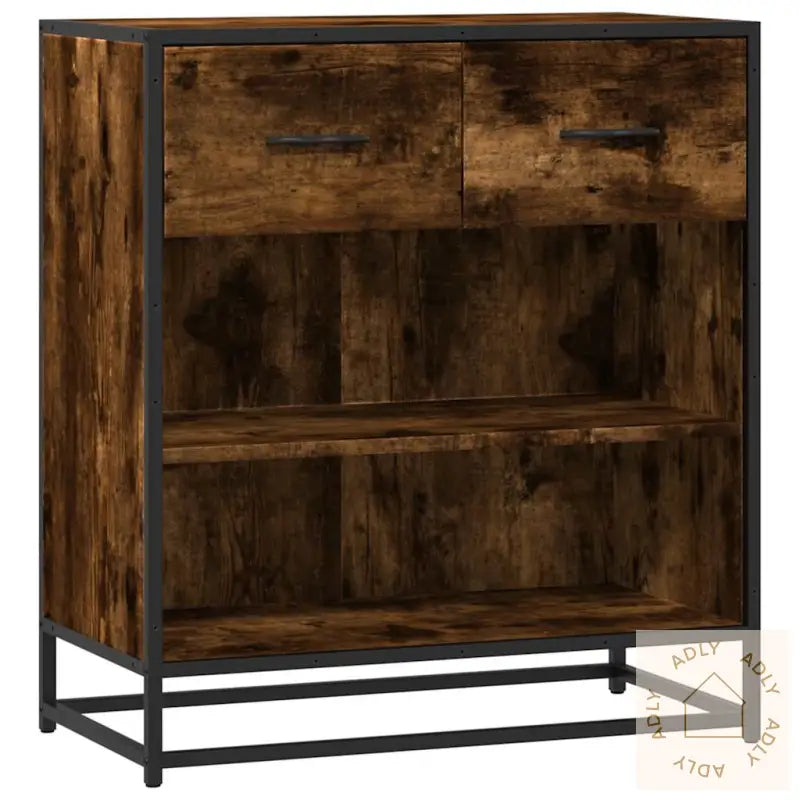 Skjenk Røkt Eik 68X35X76 Cm Konstruert Tre