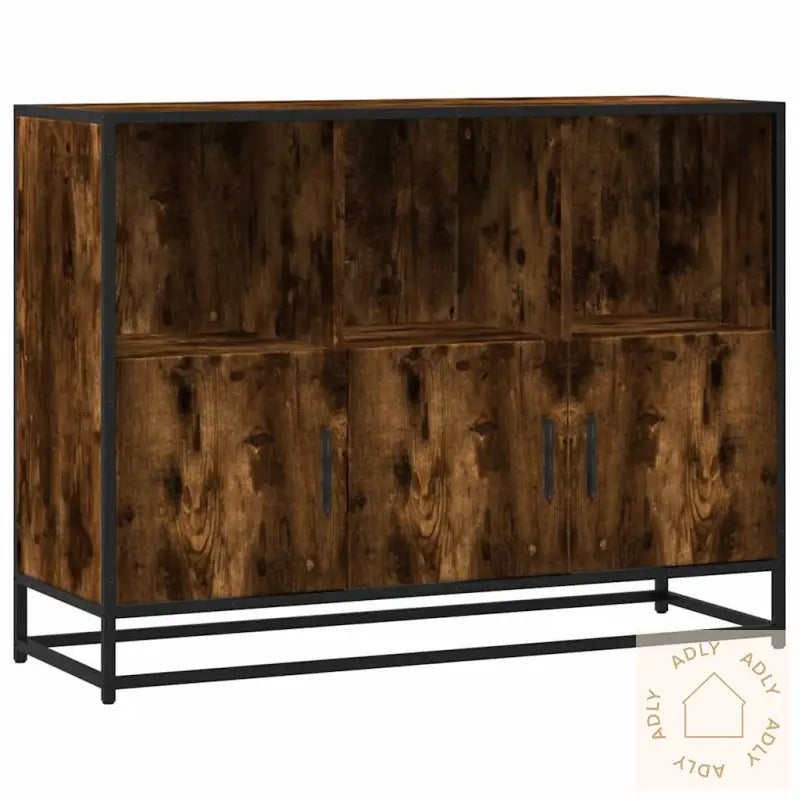 Skjenk Røkt Eik 100X35X76 Cm Konstruert Tre