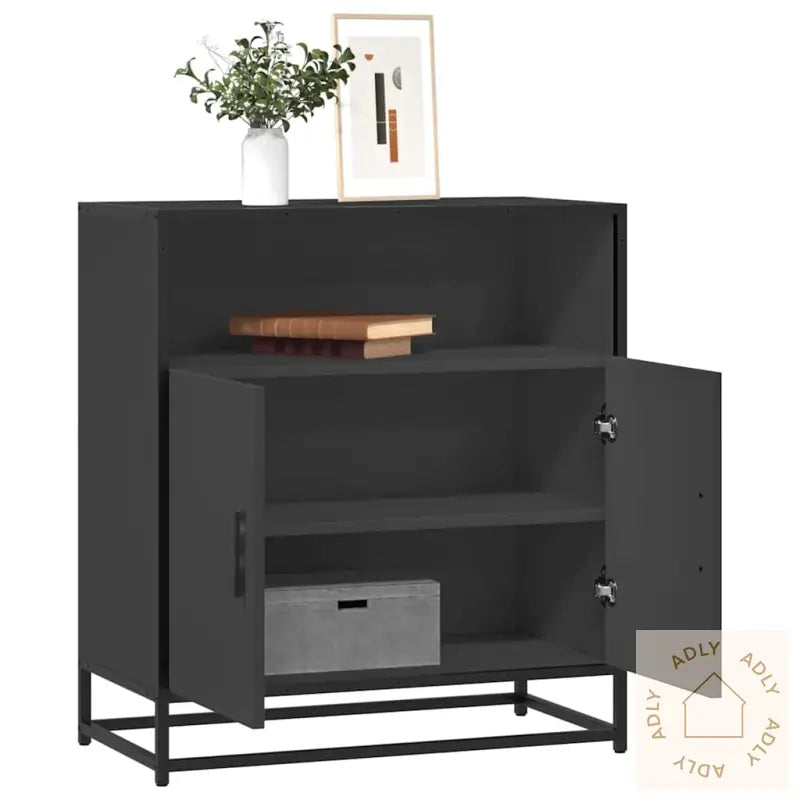 Skjenk Svart 68X35X76 Cm Konstruert Tre