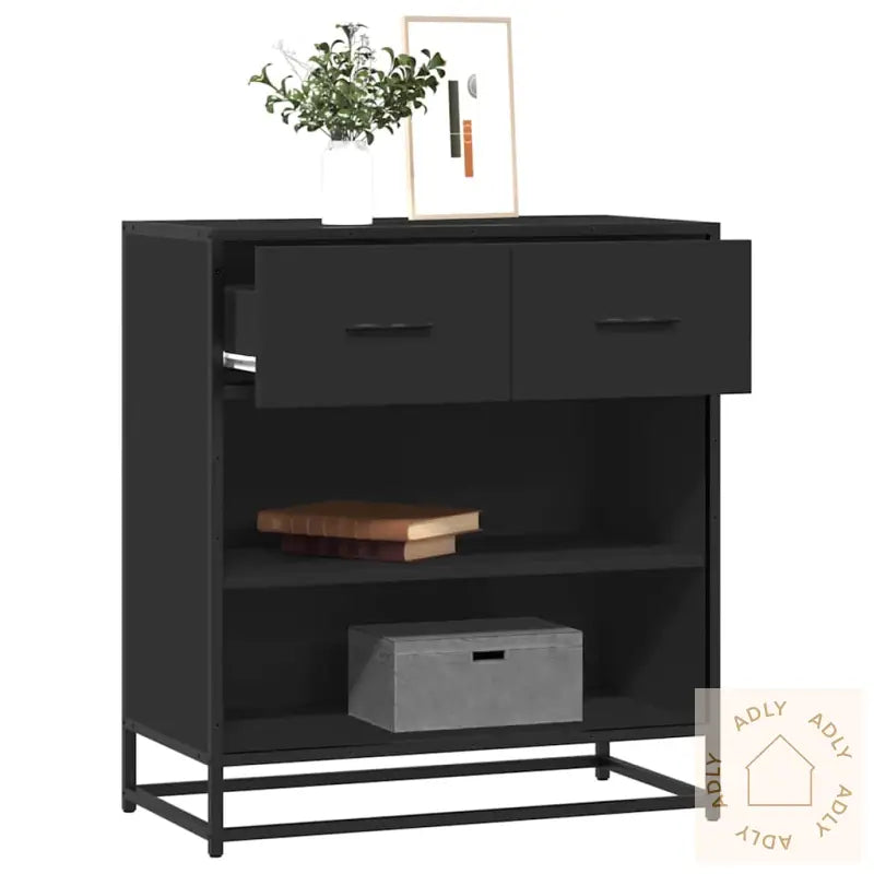 Skjenk Svart 68X35X76 Cm Konstruert Tre