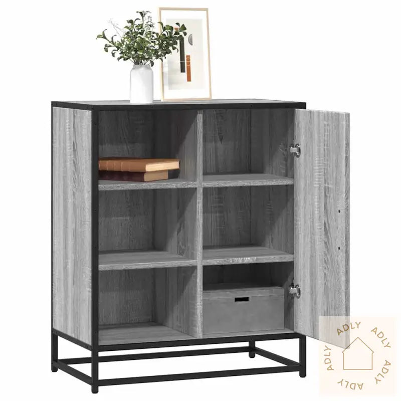 Skjenk Grå Sonoma 62X35X76 Cm Konstruert Tre