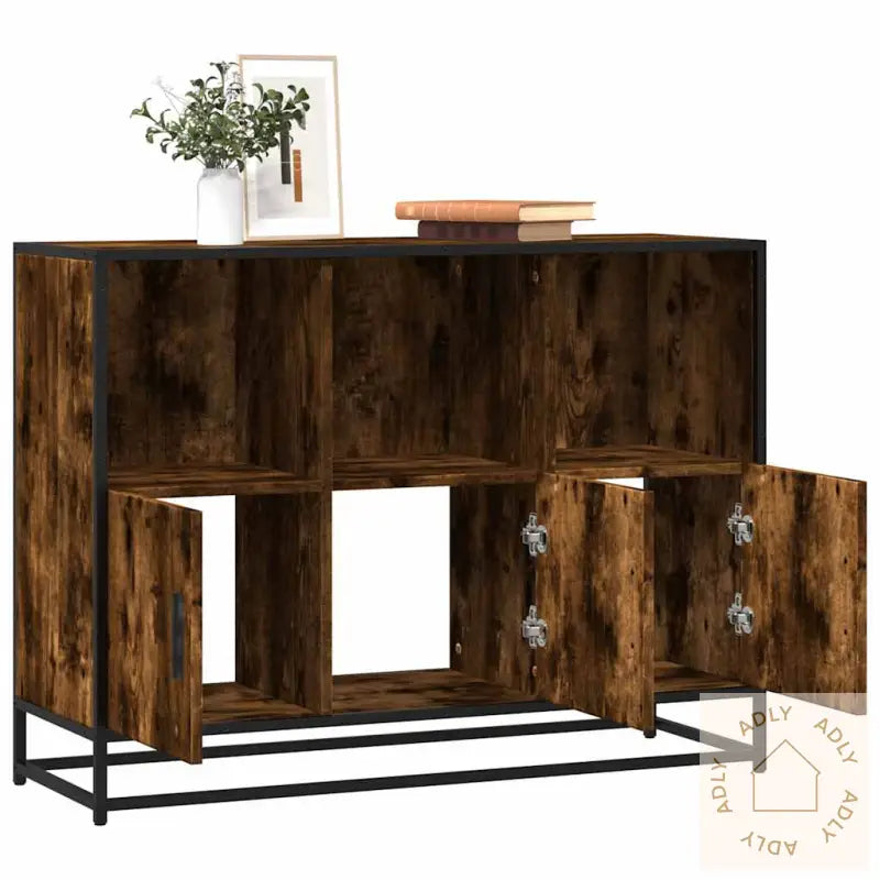 Skjenk Røkt Eik 100X35X76 Cm Konstruert Tre