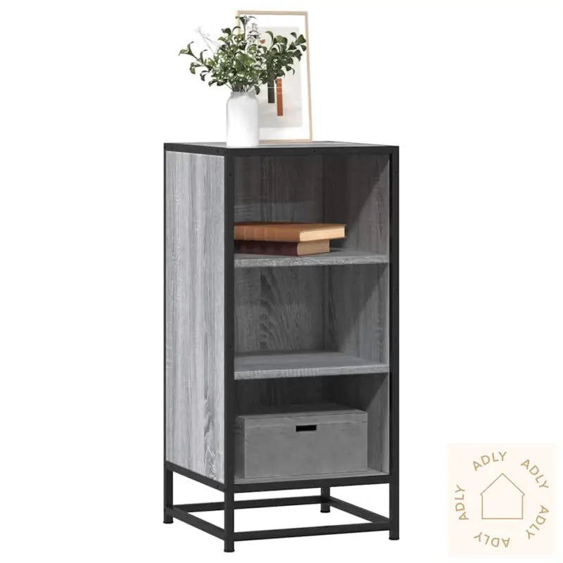 Skjenk Grå Sonoma 35,5X35X76 Cm Konstruert Tre Og Metall