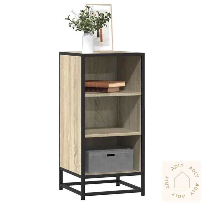 Skjenk Sonoma Eik 35,5X35X76 Cm Konstruert Tre Og Metall
