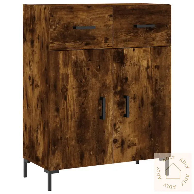 Skjenk Røkt Eik 69,5X34X90 Cm Konstruert Tre