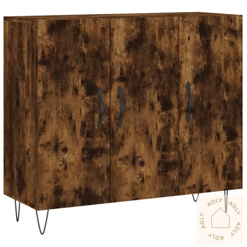 Skjenk Røkt Eik 90X34X80 Cm Konstruert Tre