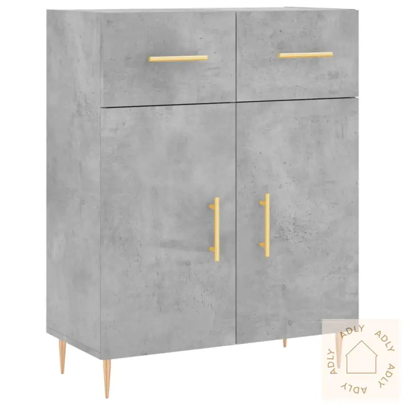 Skjenk Betonggrå 69,5X34X90 Cm Konstruert Tre