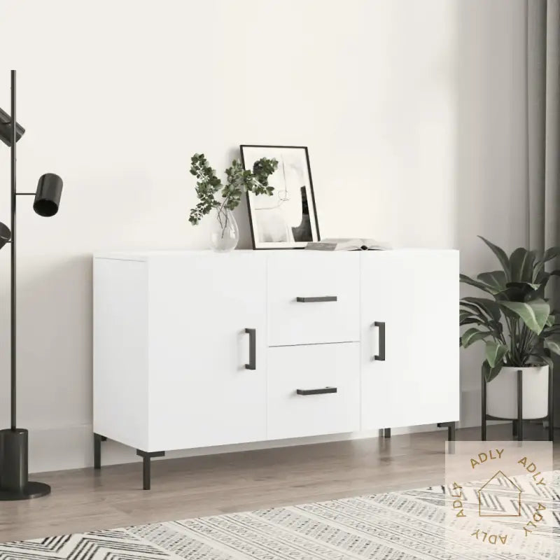 Skjenk Hvit 100X36X60 Cm Konstruert Tre