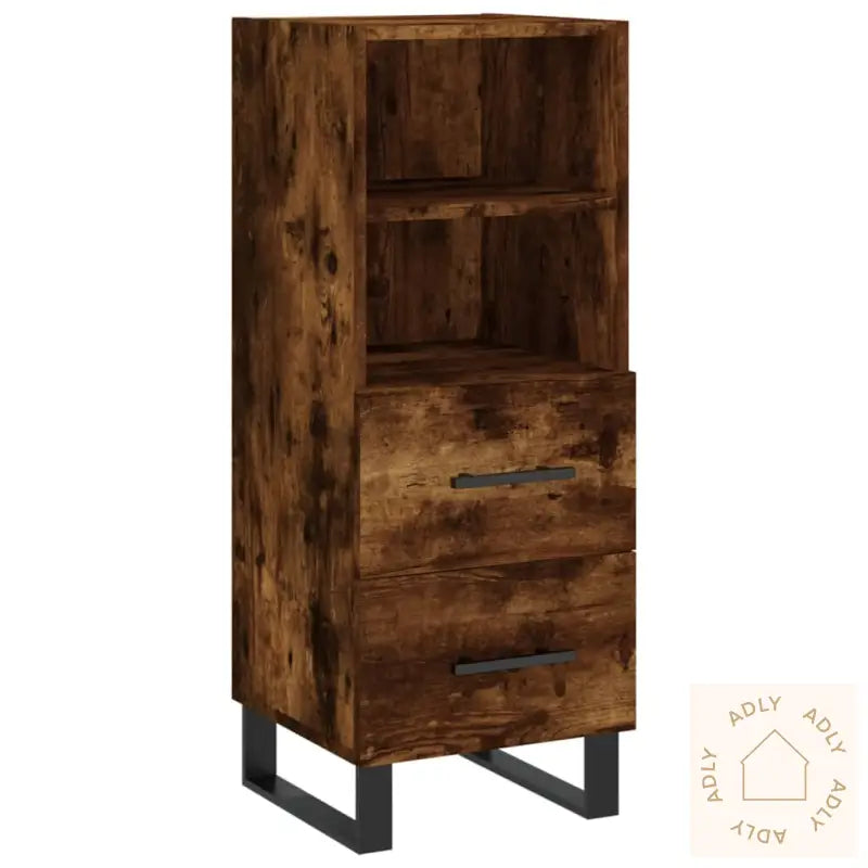 Skjenk Røkt Eik 34,5X34X90 Cm Konstruert Tre