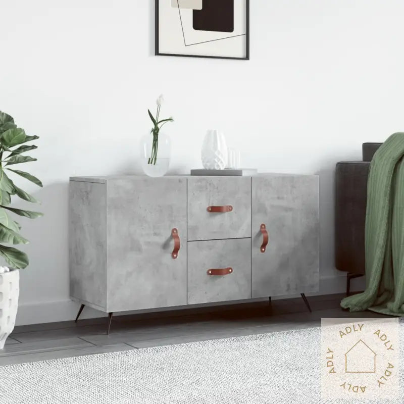 Skjenk Betonggrå 100X36X60 Cm Konstruert Tre
