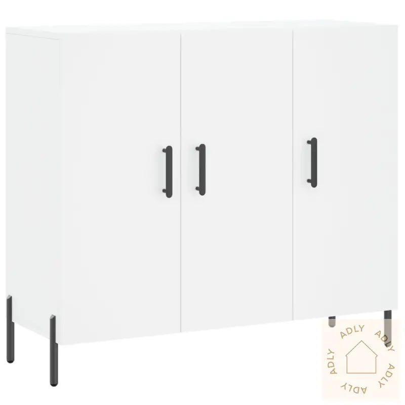 Skjenk Hvit 90X34X80 Cm Konstruert Tre