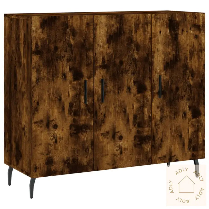 Skjenk Røkt Eik 90X34X80 Cm Konstruert Tre