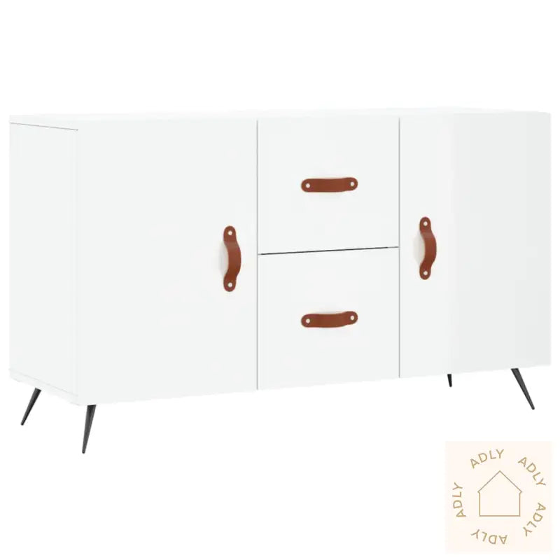 Skjenk Høyglans Hvit 100X36X60 Cm Konstruert Tre