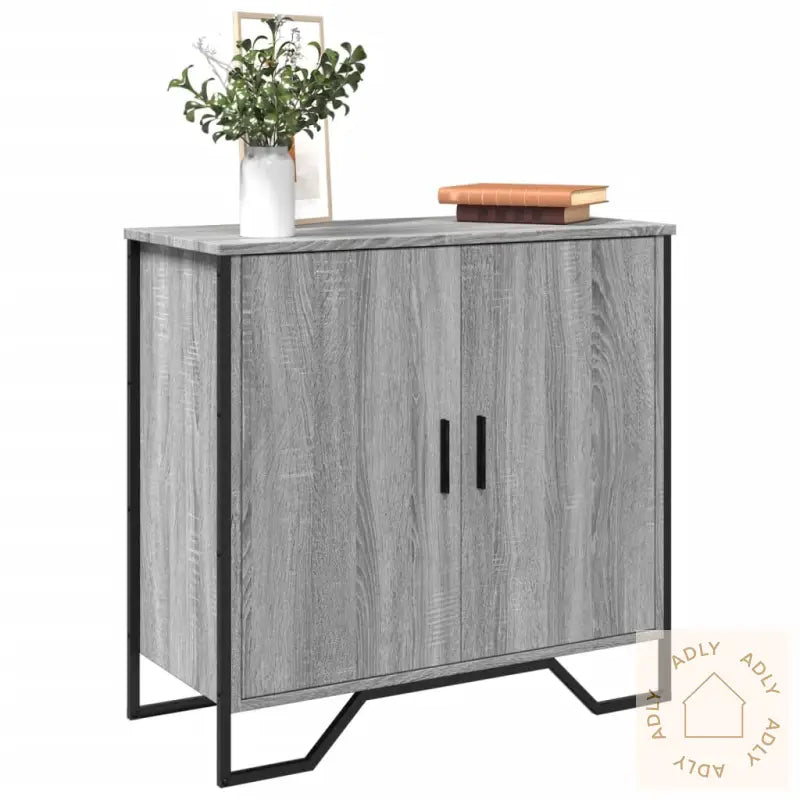 Skjenk Grå Sonoma 78X35,5X74,5 Cm Konstruert Tre
