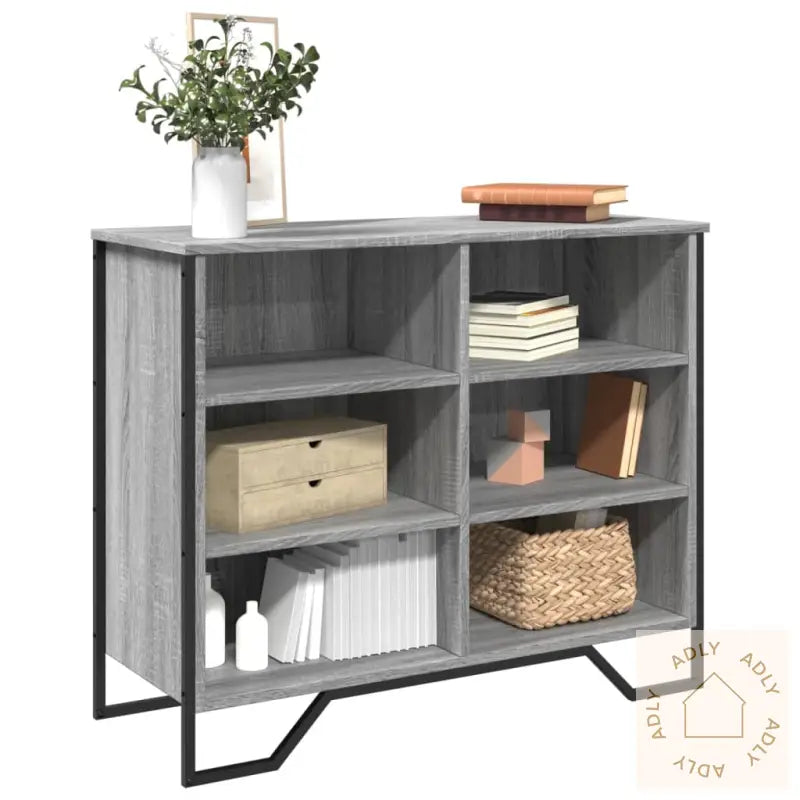 Skjenk Grå Sonoma 91X35,5X74,5 Cm Konstruert Tre
