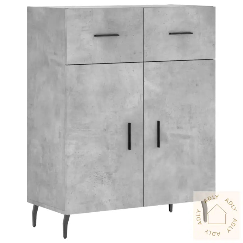 Skjenk Betonggrå 69,5X34X90 Cm Konstruert Tre