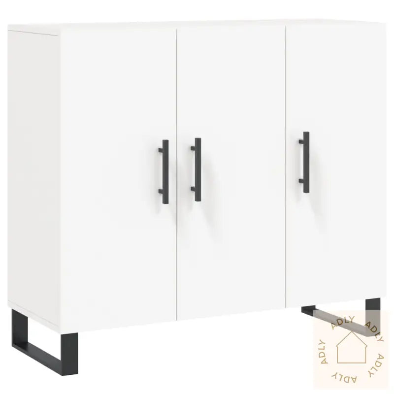 Skjenk Hvit 90X34X80 Cm Konstruert Tre