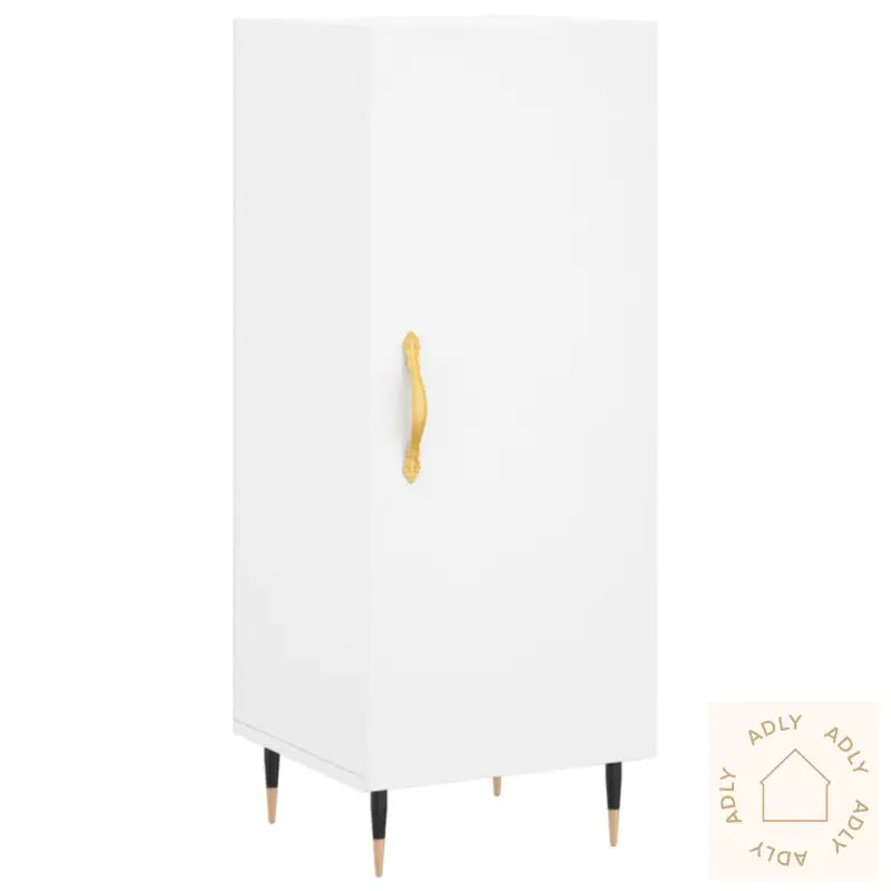 Skjenk Hvit 34,5X34X90 Cm Konstruert Tre