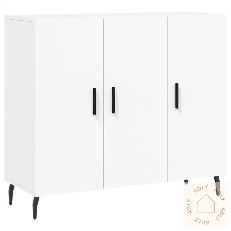 Skjenk Hvit 90X34X80 Cm Konstruert Tre