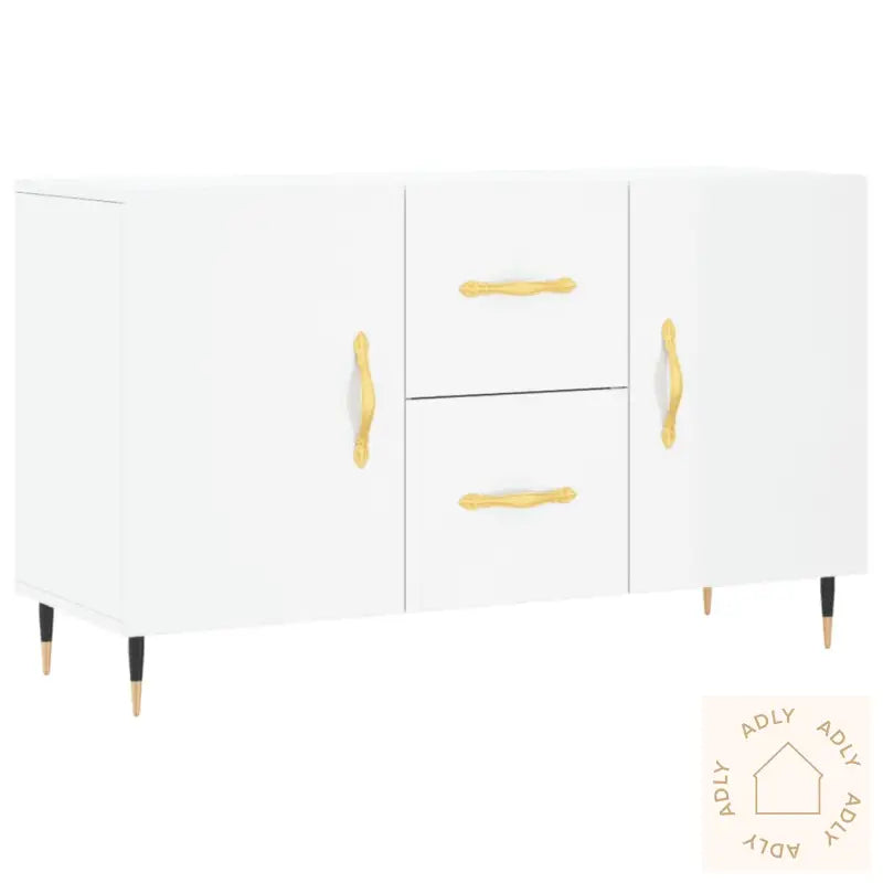 Skjenk Høyglans Hvit 100X36X60 Cm Konstruert Tre