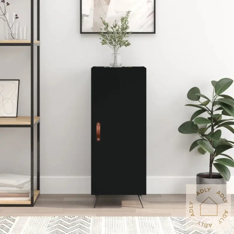 Skjenk Svart 34,5X34X90 Cm Konstruert Tre