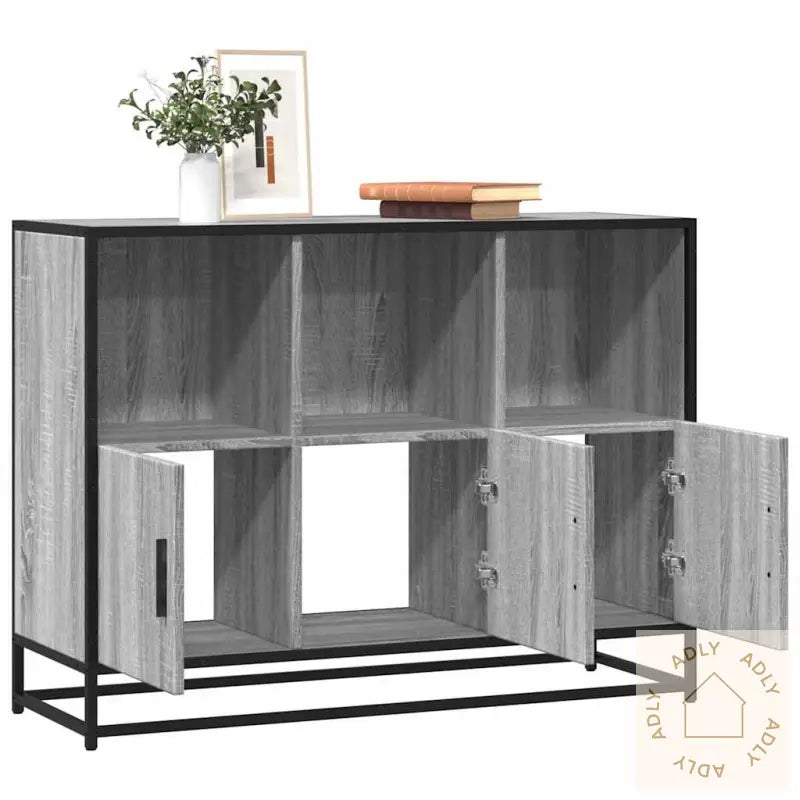 Skjenk Grå Sonoma 100X35X76 Cm Konstruert Tre