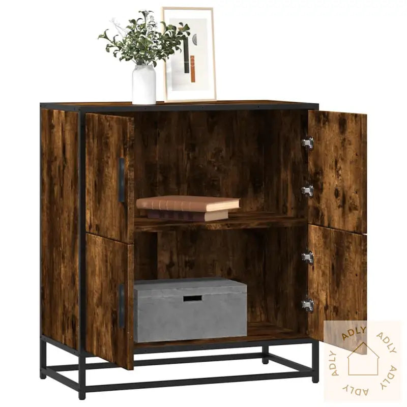 Skjenk Røkt Eik 68X35X76 Cm Konstruert Tre