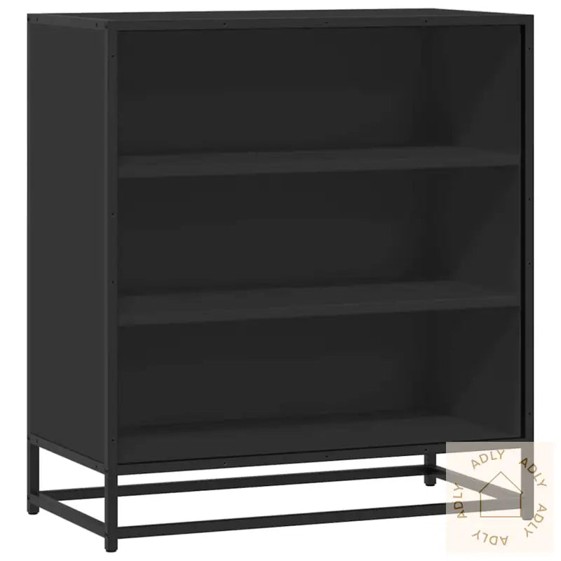 Skjenk Svart 68X35X76 Cm Konstruert Tre Og Metall