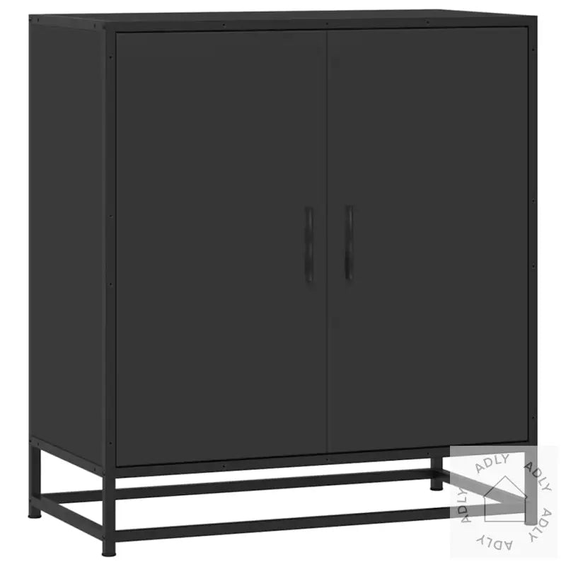 Skjenk Svart 68X35X76 Cm Konstruert Tre Og Metall