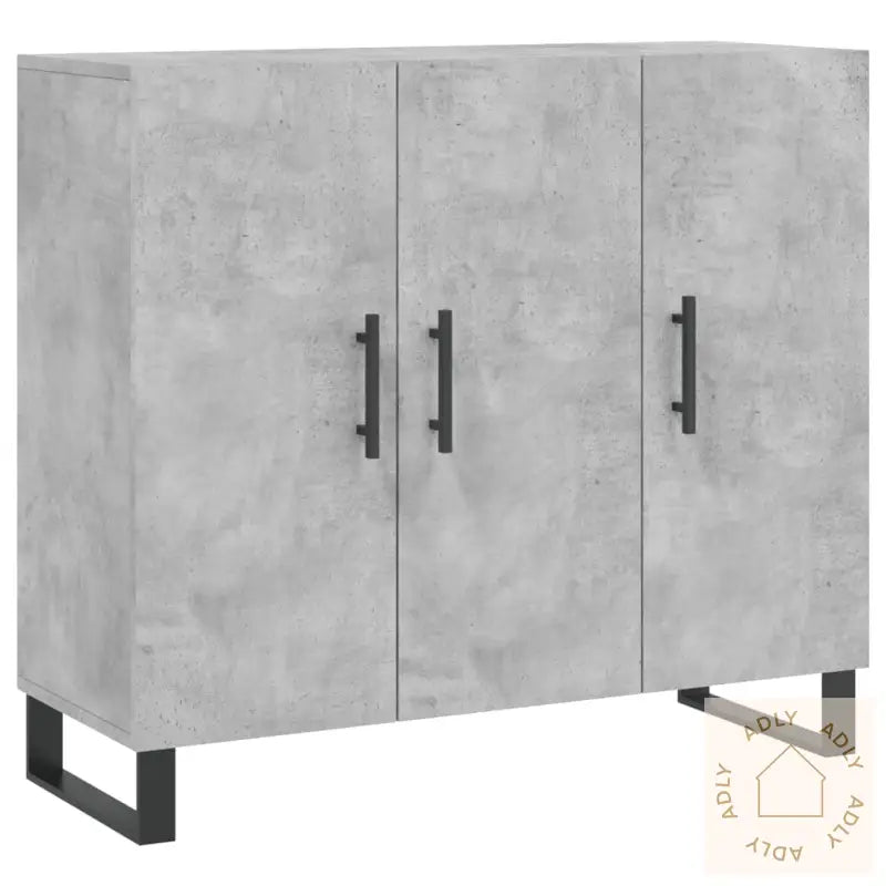 Skjenk Betonggrå 90X34X80 Cm Konstruert Tre