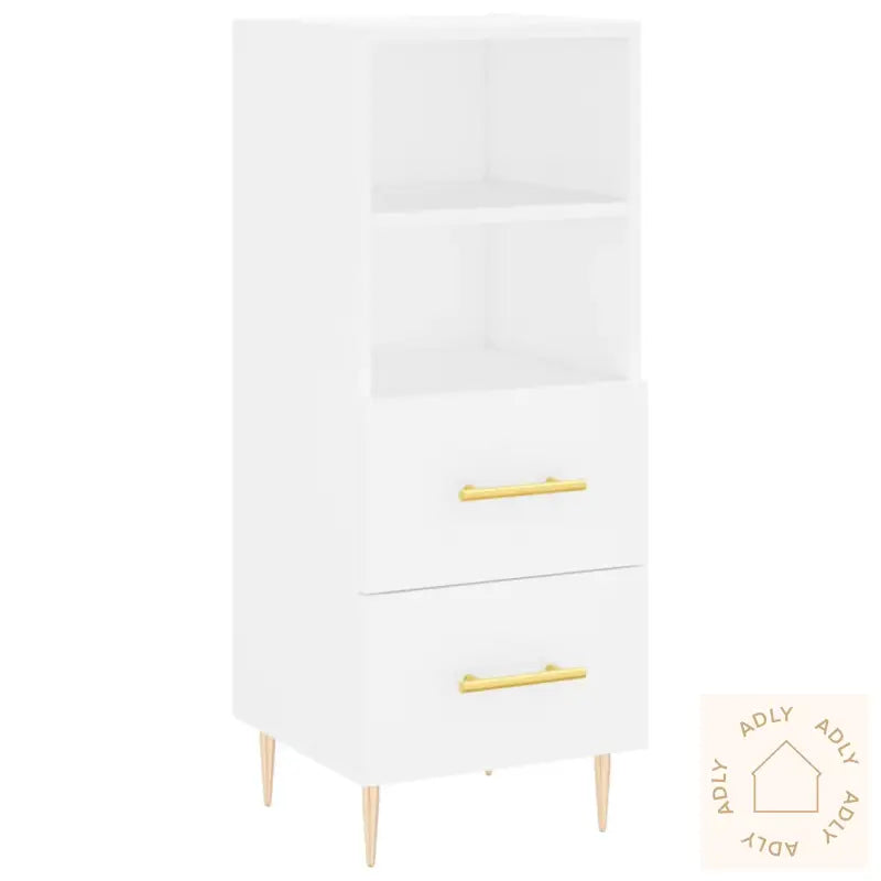 Skjenk Hvit 34,5X34X90 Cm Konstruert Tre