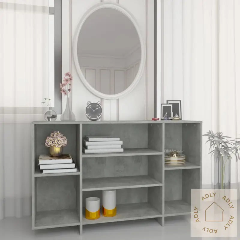 Skjenk Betonggrå 120X30X75 Cm Konstruert Tre