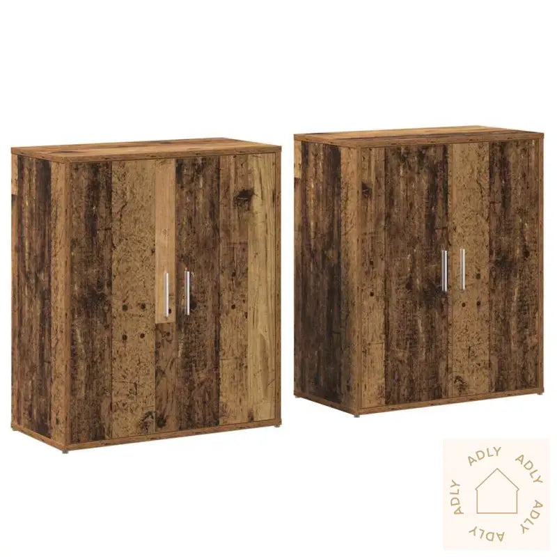 Høyskap 2 Pcs Gammel Tre 60 X 31 X 70 Cm Konstruert Tre