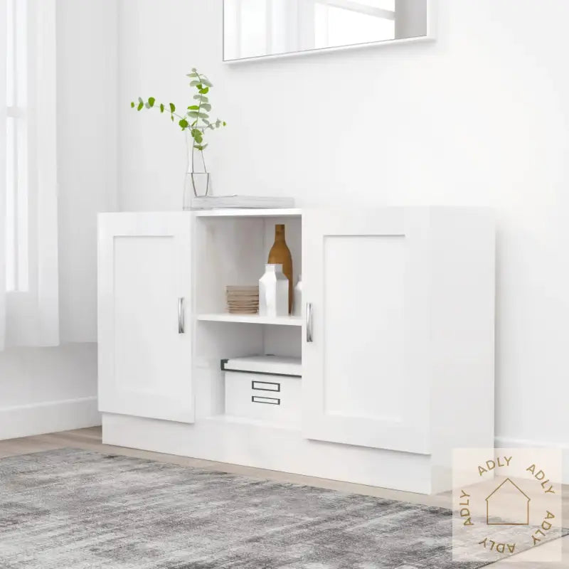Skjenk Hvit 120X30,5X70 Cm Konstruert Tre