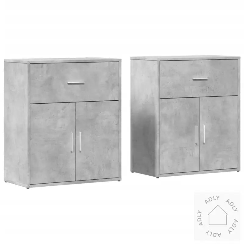 Skjenker 2 Betonggrå 60X31X70 Cm Konstruert Tre