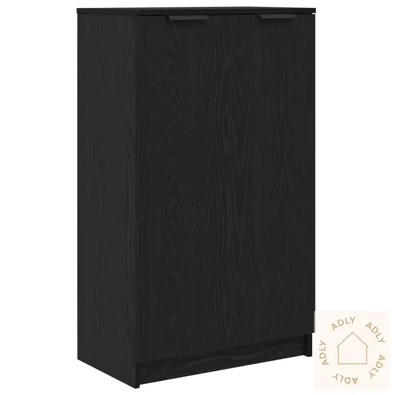 Sko Skap I Svart Eik 59X35X100 Cm, Laget Av Tre