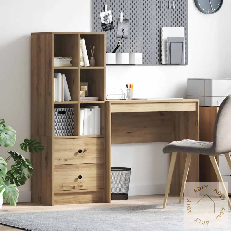 Skrivebord Med Lagring Artisan Eik Konstruert Tre