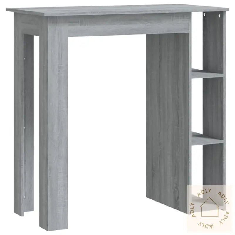 Barbord Med Hylle Grå Sonoma Eik 102X50X103,5 Cm Konstruert Tre