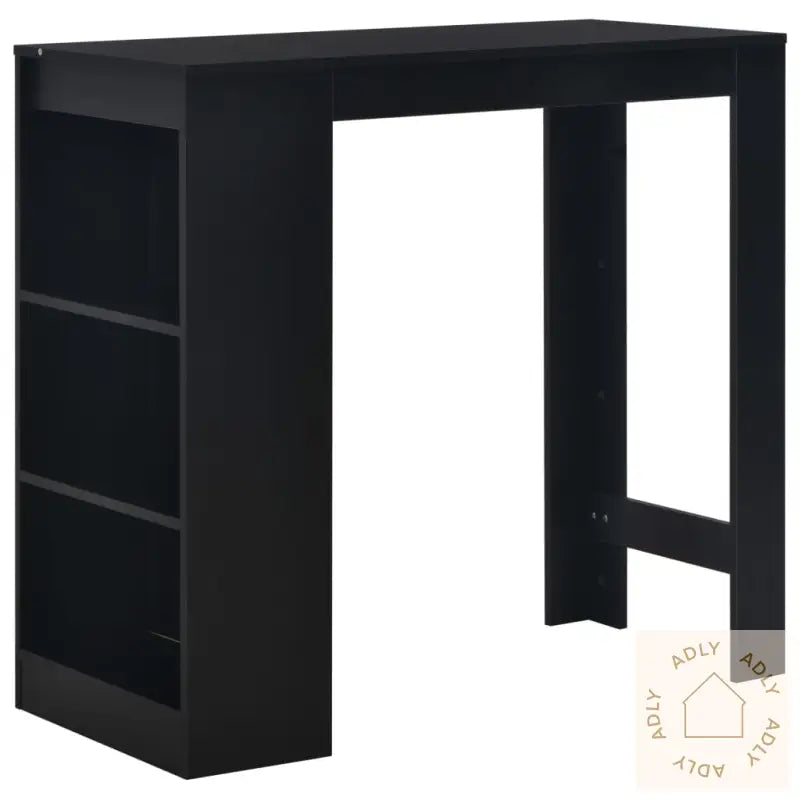 Barbord Med Hylle Svart 110X50X103 Cm
