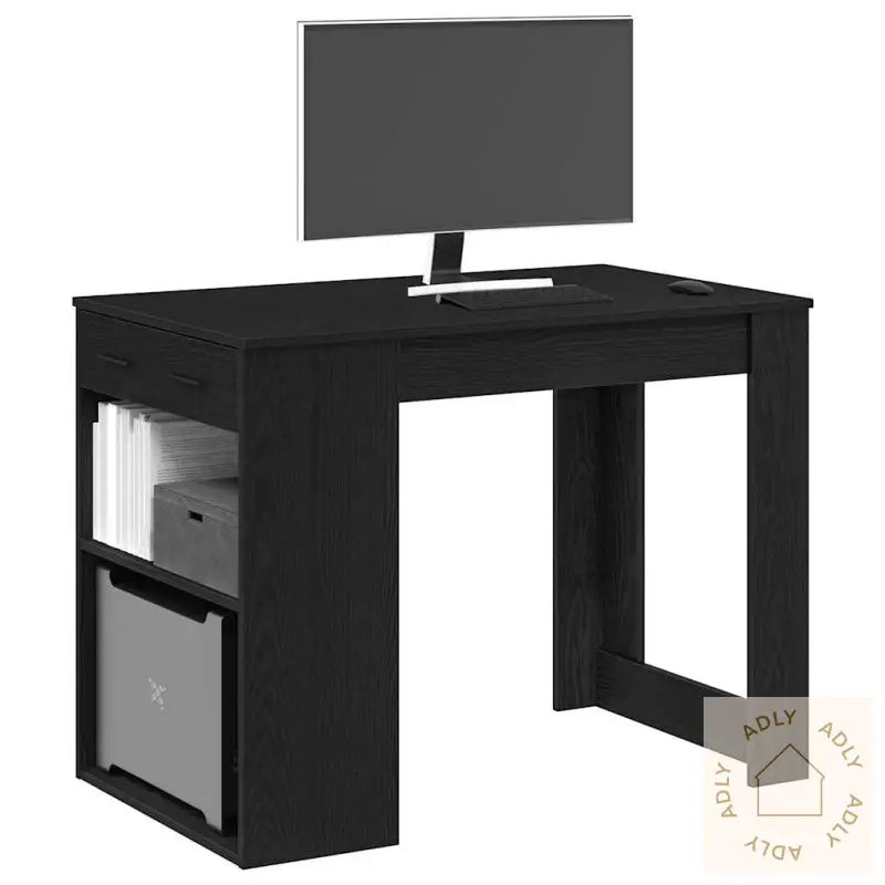 Skrivebord Med Skuff Og Hylle 102X62X77,5 Cm Konstruert Tre