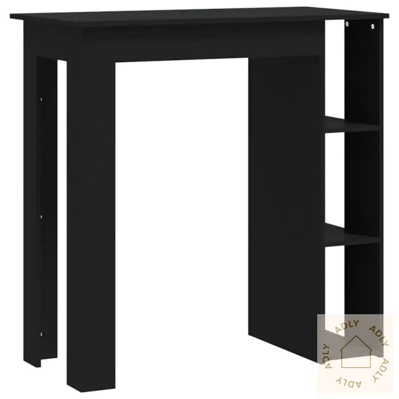 Barbord Med Hylle Svart 102X50X103,5 Cm Konstruert Tre