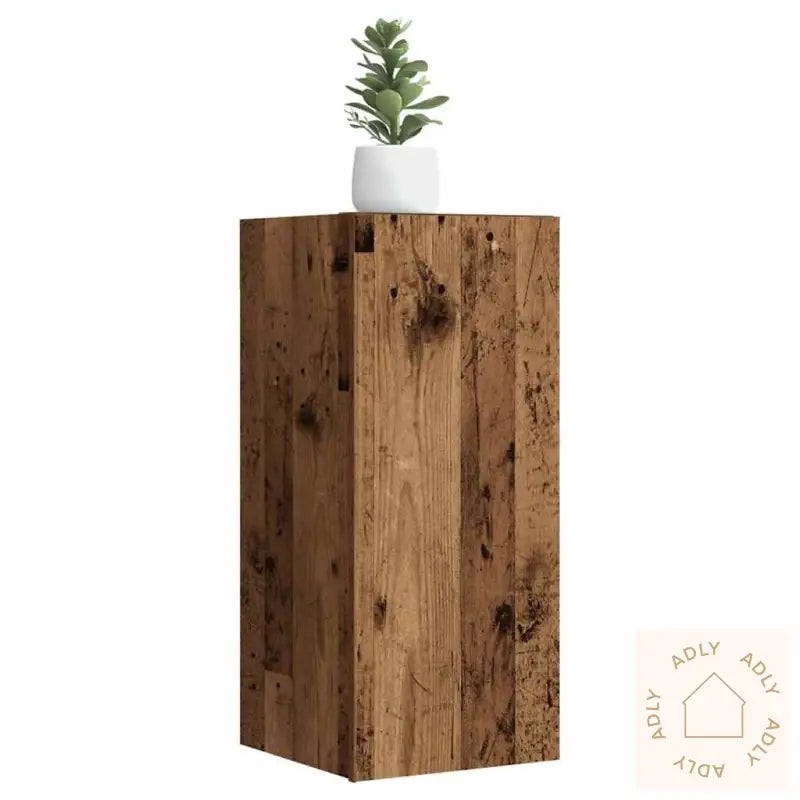 Tv-Benk 2 Stk Gammelt Tre 30,5X30X60 Cm Konstruert Tre