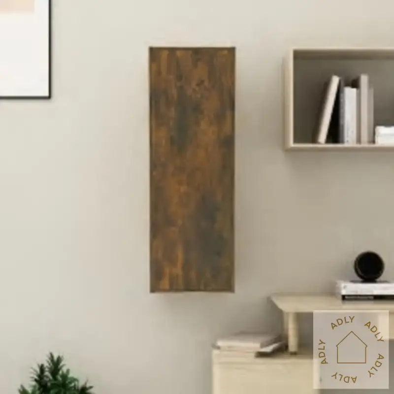 Tv-Benk Røkt Eik 30,5X30X90 Cm Konstruert Tre