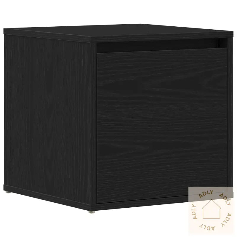 Skuffeskap Svart Eik 40,5X40X40 Cm Konstruert Tre