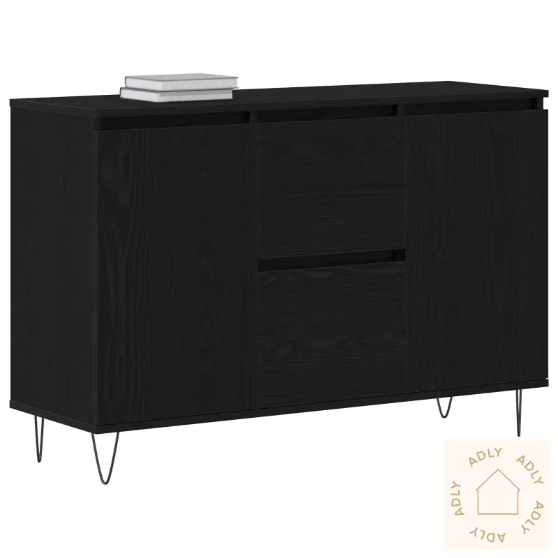 Skap Svart Eik 101,5X35X70 Cm Konstruert Tre