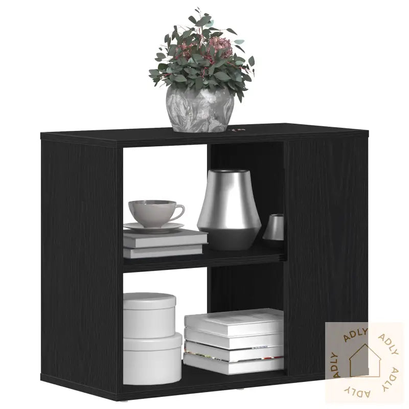 Sideboard I Svart Eik 60X30X50 Cm Laget Av Konstruert Tre